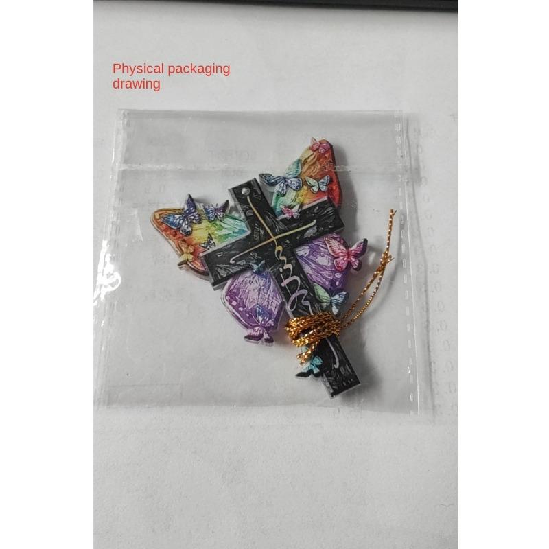 2024 New Acrylic Flat Pendant Christmas Christmas Tree Decorations Cup Bookshelf Pendant