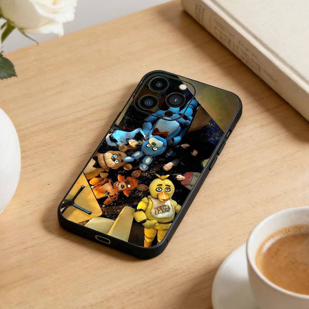 Five Nights at Freddy's  Phone Case For iPhone 17 16 15 14 13 12 Max Plus Silicone Black Cover