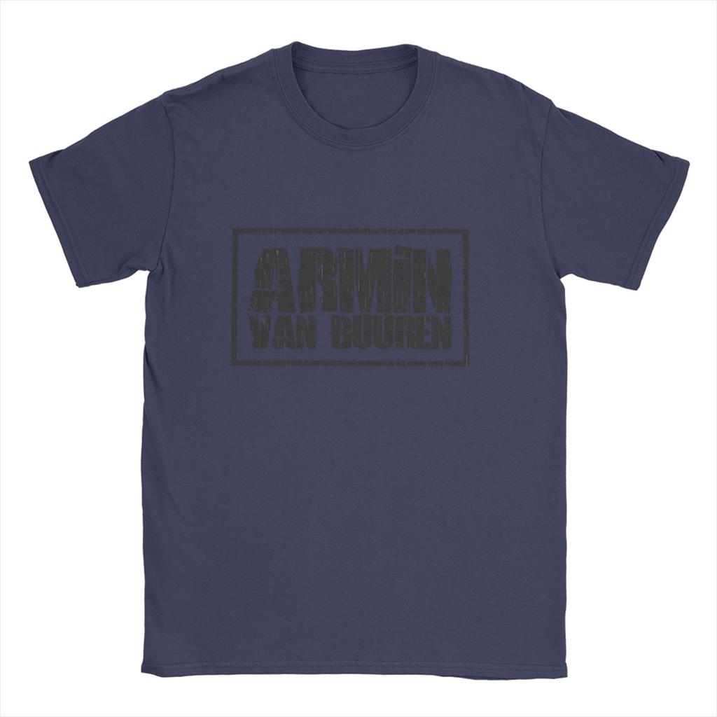 Vintage DJ Armin Van Buuren  TShirt for Men Round Neck Pure Cotton T Shirts  Short Sleeve Tee Shirt Unique Clothing