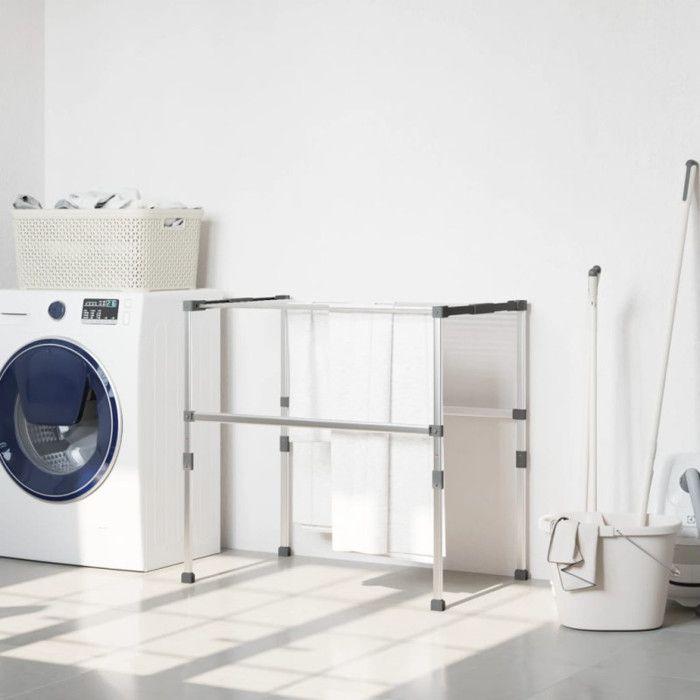 Clothes Dryer 83x(50 55)x(40 85) Cm Aluminium