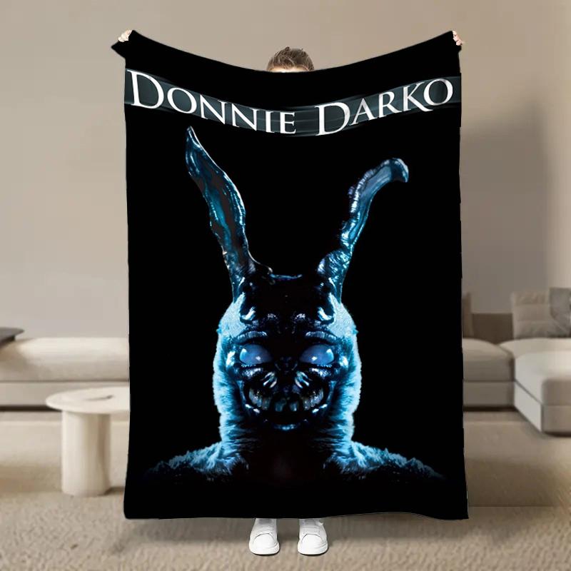 Coperta di Flanella Classico Film Horror Donnie-Darko Morbida per Bambini e Adulti Copriletto Peluche per Divano Plaid Coperta Pranzo per Divano Letto