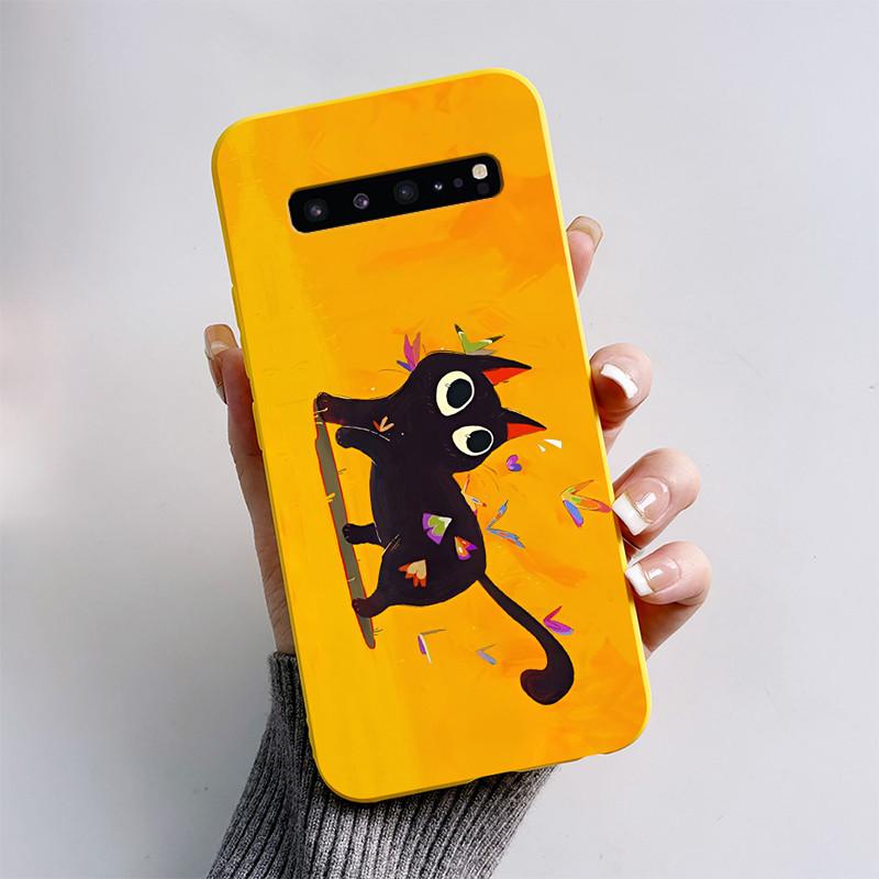 For Samsung S10 5G Case Cute Cartoon Soft Silicone Matte Slim Protective Phone Cover For Samsung Galaxy S10 5G G977N Case Coque