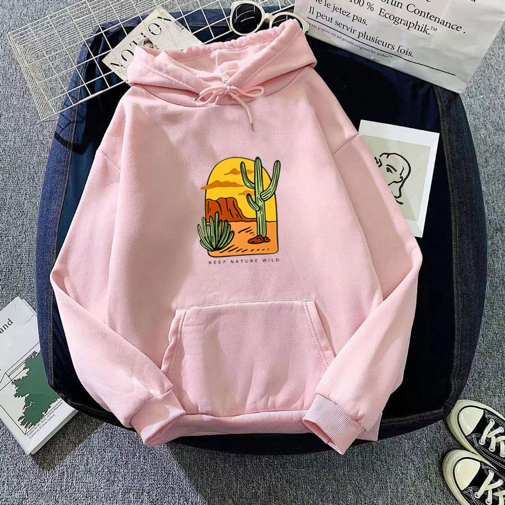 Women's Fleece Hoodie Hooded Top for Autumn and Winter Ladies Pattern Print Long Sleeve Pullover Sweatshirt