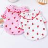 Fashion Pet Strawberry Base Shirt Soft Dog Vest Comfortable Pet Clothes  Spring