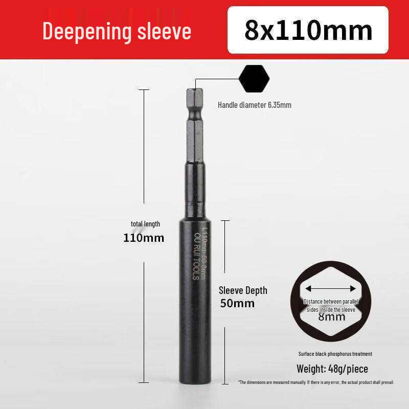 50mm Extra-Deep Hex Socket for Air Impact Wrenches and Hand Drills