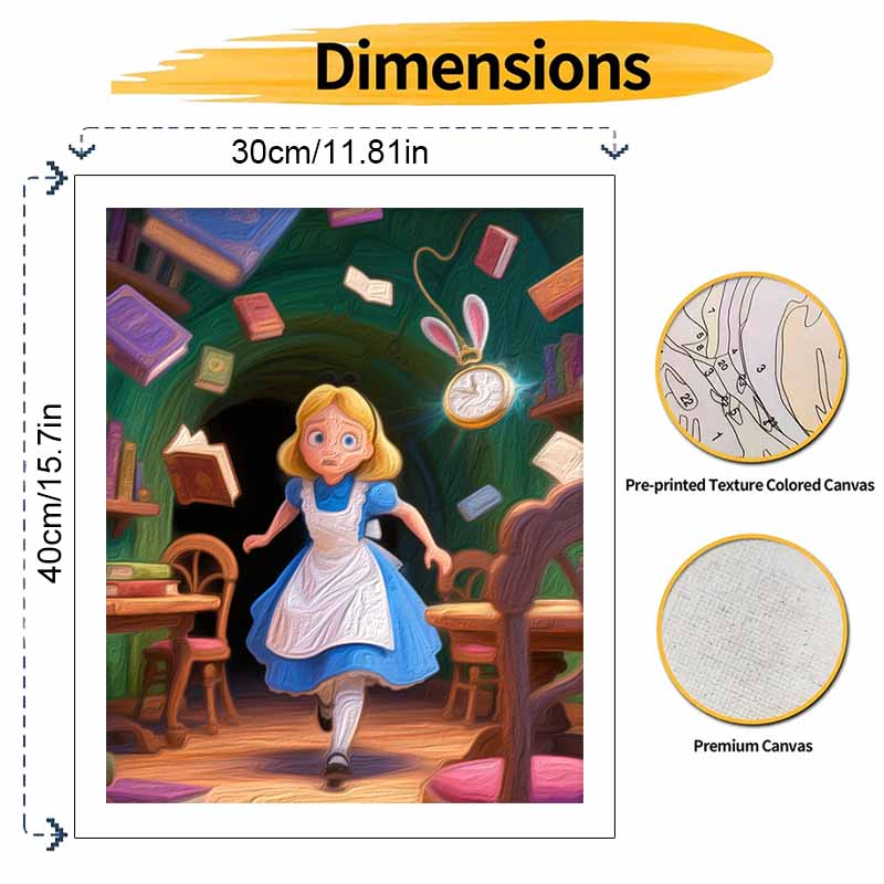 Disney Alice In Wonderland Digital Oil Painting Art Painting Handmade Diy Home Decorations