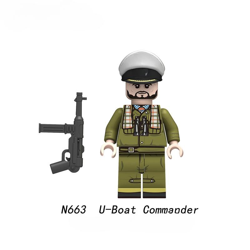 

N661-N666 Капитан ВМФ Командир подводной лодки Матрос Радист Наводчик Модель Конструктор MOC Кирпичики Набор Подарки Игрушки