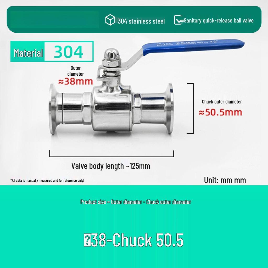 304/316 Stainless Steel Sanitary Quick Connect Ball Valve with Clamp