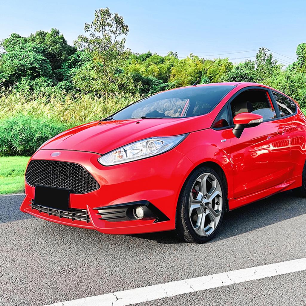 Front Bumper Side Air Vent Trim Cover For Ford Fiesta ST MK6 2012-2017 /B-Max B232 Carbon Fiber Look/Gloss Black Splitter Canard