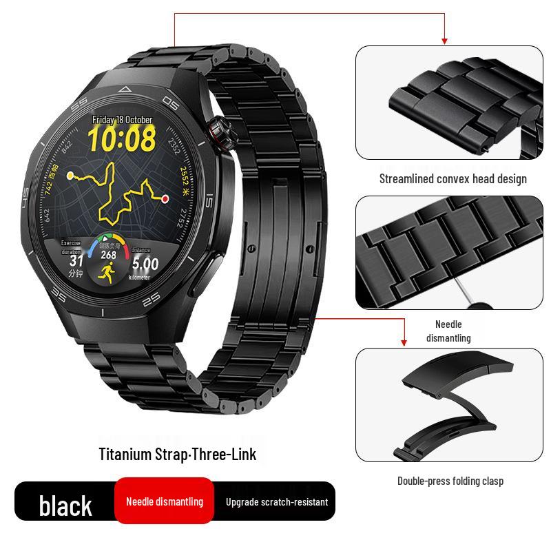 Titanium Alloy Strap for Huawei GT5/Pro GT4/Watch5/4/6 - Business Style Watch Band