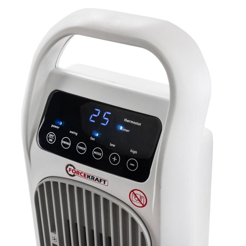 Ceramic column fan heater 2000 W fan heater with remote control