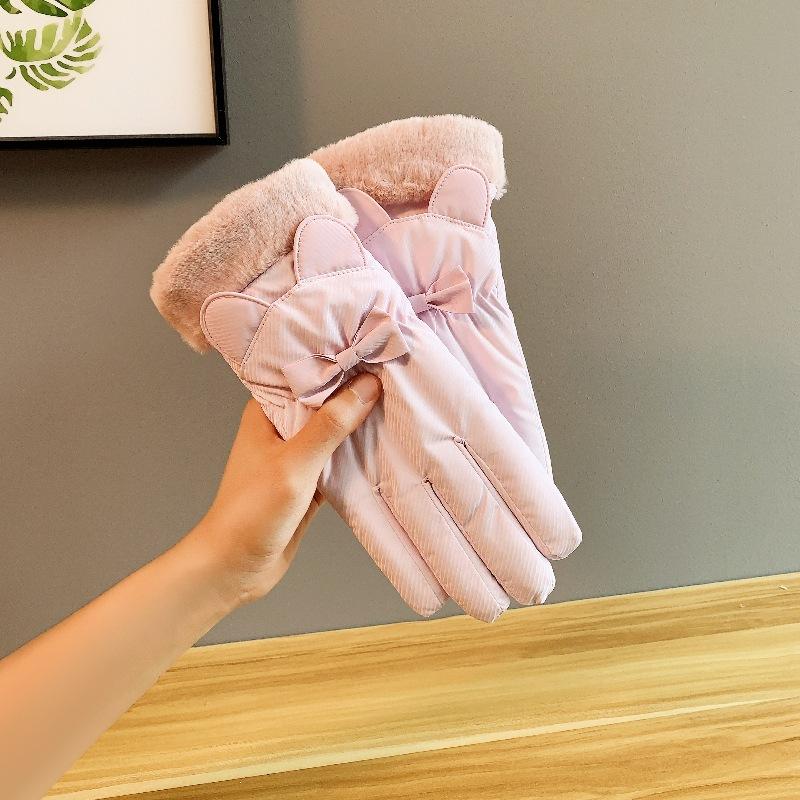 FallSeason and ColdSeason Style Warm Gloves Ladies Driving Plus Velvet Warm Touch Screen Non Slip ColdSeason Skiing Waterproof Cycling
