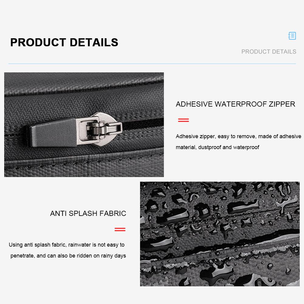 PU Bike Seat Bag Cycling Seat Bag Large Capacity Under Seat Bike Bag Waterproof Multi-compartments for Outdoor Riding