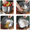 Set Deep Stainless Steel Bowl Deep Bowl Stainless Steel Deep Ball Salad Bowl Deep Mixing 18-8 Bowl… (2)