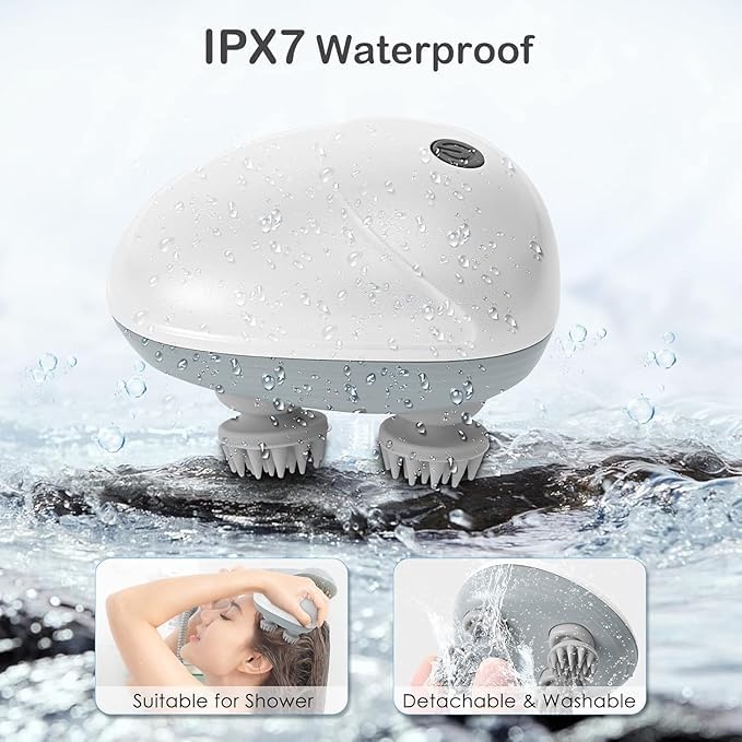 Dhriyag Head Massager For Scalp and Body | Chargeable Silicone Massager for stress relax | Head Massager for hair growth