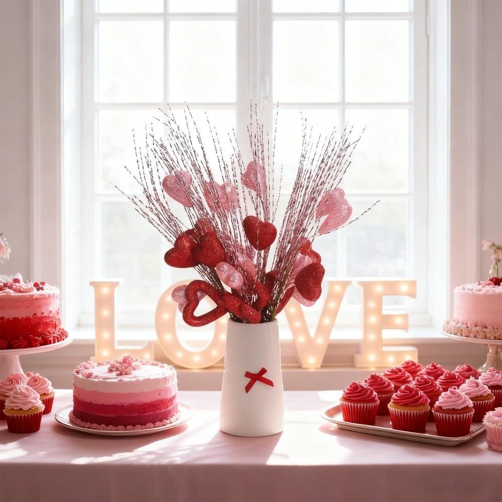 Romantic Heart Bouquet Branch Anti-splash Water Resin Artificial Twig Cutting Handicraft Exquisite