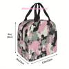 1pc, Abstract Camouflage Pattern in Muted Colors, Printed Thermal Bag, Insulation Bag, Insulated Bag, No Food Contact, Suitable
