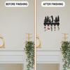 MAYJOYDIY Golf Coat Racks Wall Mounted Wood Golf Clubs Tree Key Hangers for Wall 11.8×7.9inch Black Key Holder 5 Alloy Hooks Home Decor Gifts