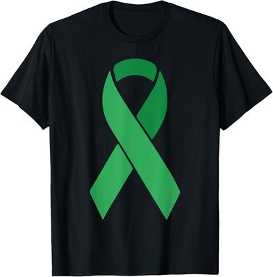 Green Ribbon Mental Health Awareness Illness Support TShirt Custom Printed Graphic T Shirts Funny Shirt Camiseta Hombre