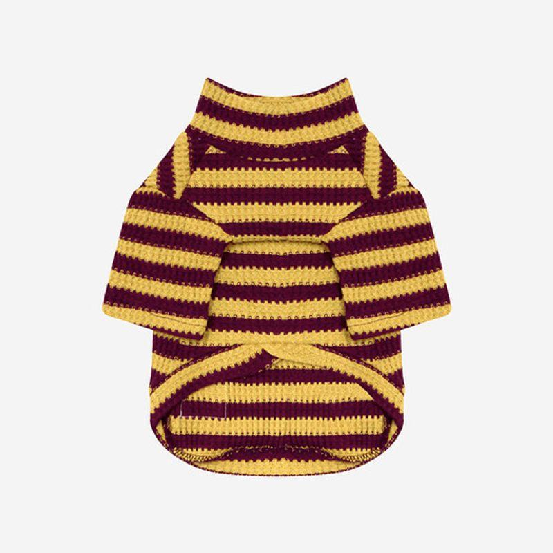 KINIKINI KINI WAFFLE KNIT TSHIRT-MUSTARD (Short-sleeved Knit)