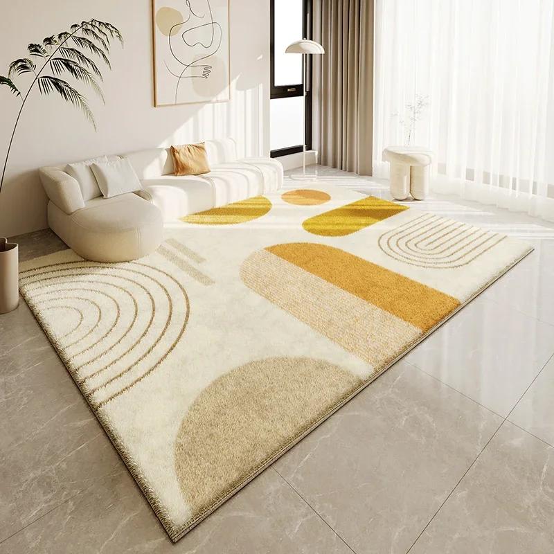 Large Area Bedroom Decor Anti-slip Carpet Cream Style Carpets for Living Room Fluffy Soft Lounge Floor Mat Thick Plush Study Rug