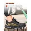 Rotating Button Work Safety Shoes Men Women Work Sneakers Anti-smash Anti Puncture Steel Toe Shoes Protective Safety Boots