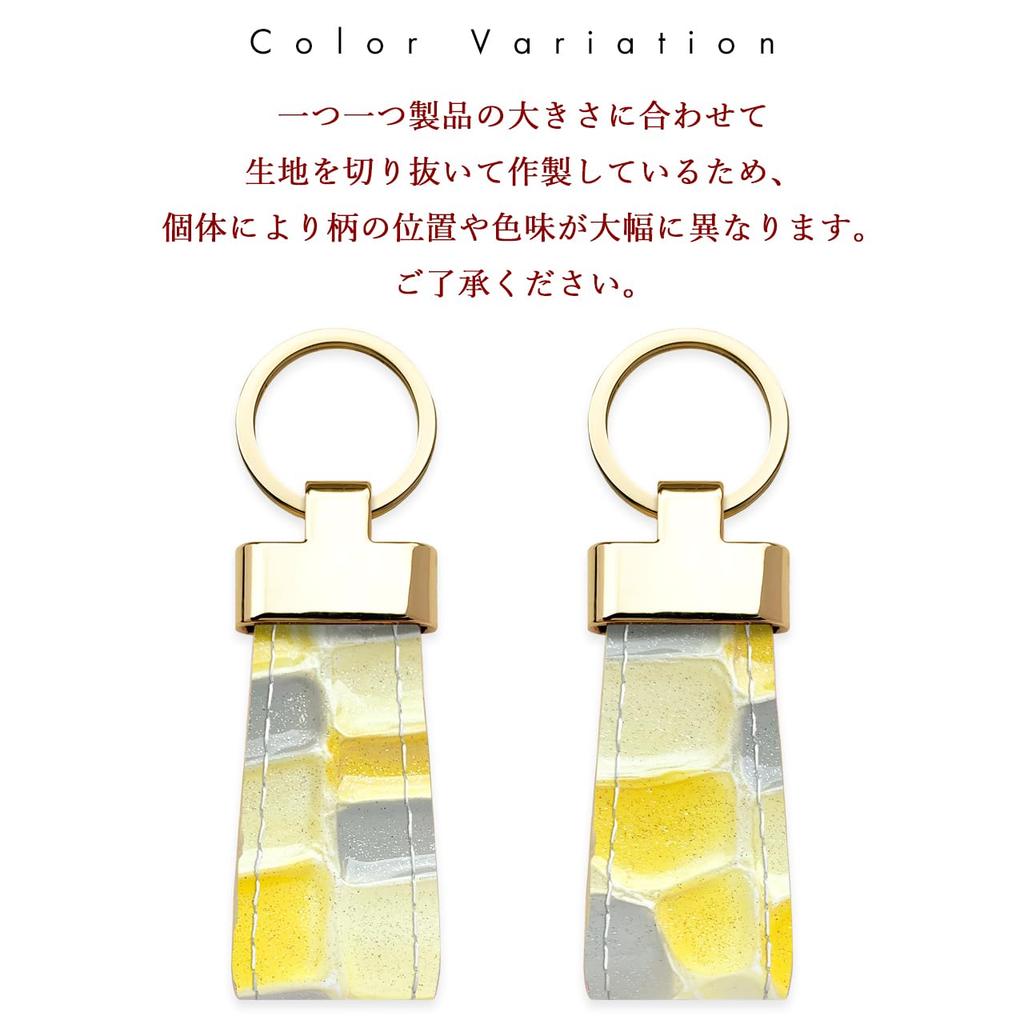 Genuine Leather Smart Key Ring for Women, Key Ring, Key Holder, Bag Charm, Double Ring, Genuine Leather Key Ring, Enamel, Cowhide Leather, 2nd