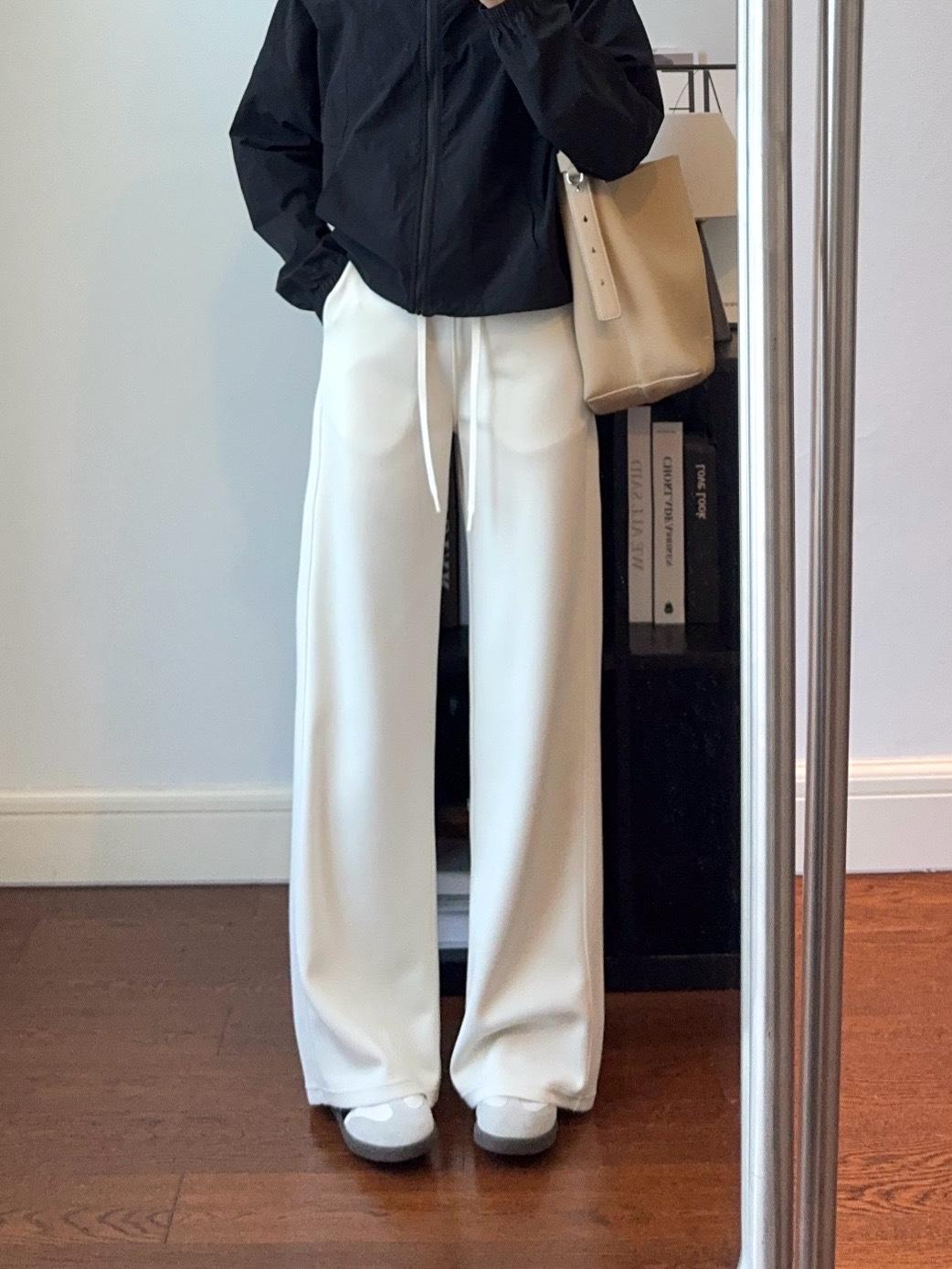 

Spring Versatile Slimming Wide-Leg Women s Yoga Pants M белый
