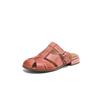 Mode 2025 Neue Mode Sandale Damen Pumps Schuhe Sexy Slingback Absätze Retro Leder Party Lässig Sommer Runde Zehenschuhe Hausschuhe 34-40