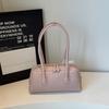 Fashionable Ladies Baguette Shoulder Bag with Bowtie Underarm Commuter Bag for Women Stylish Single Strap Handbag