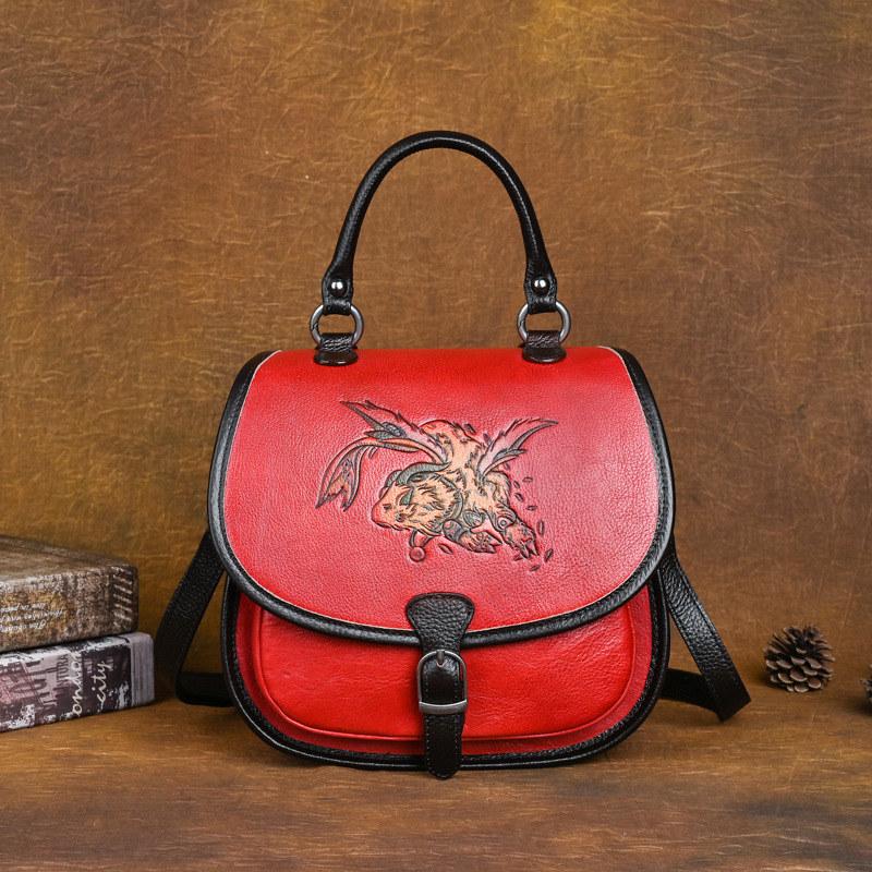 Vintage Design Women Mini Backpacks Genuine Leather Shoulder Bags for Ladies Brand Fashion Handbags Crossbody Bags GZW