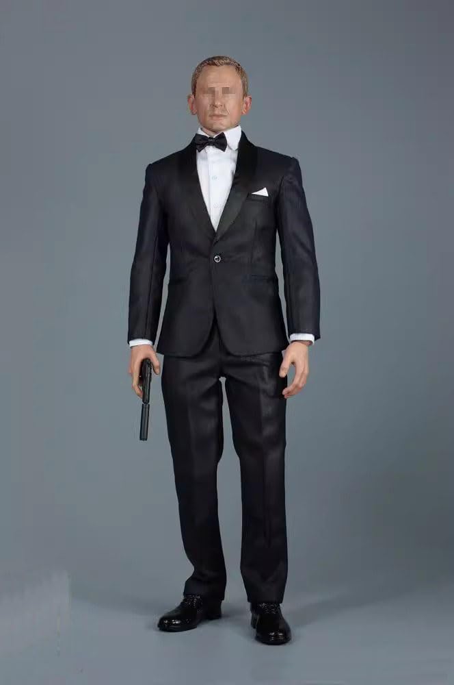 1/6 Scale Figure accessories/Men's Suit Outfit Set/banquet Dress, Evening Dress (head and Body Not Included) Black