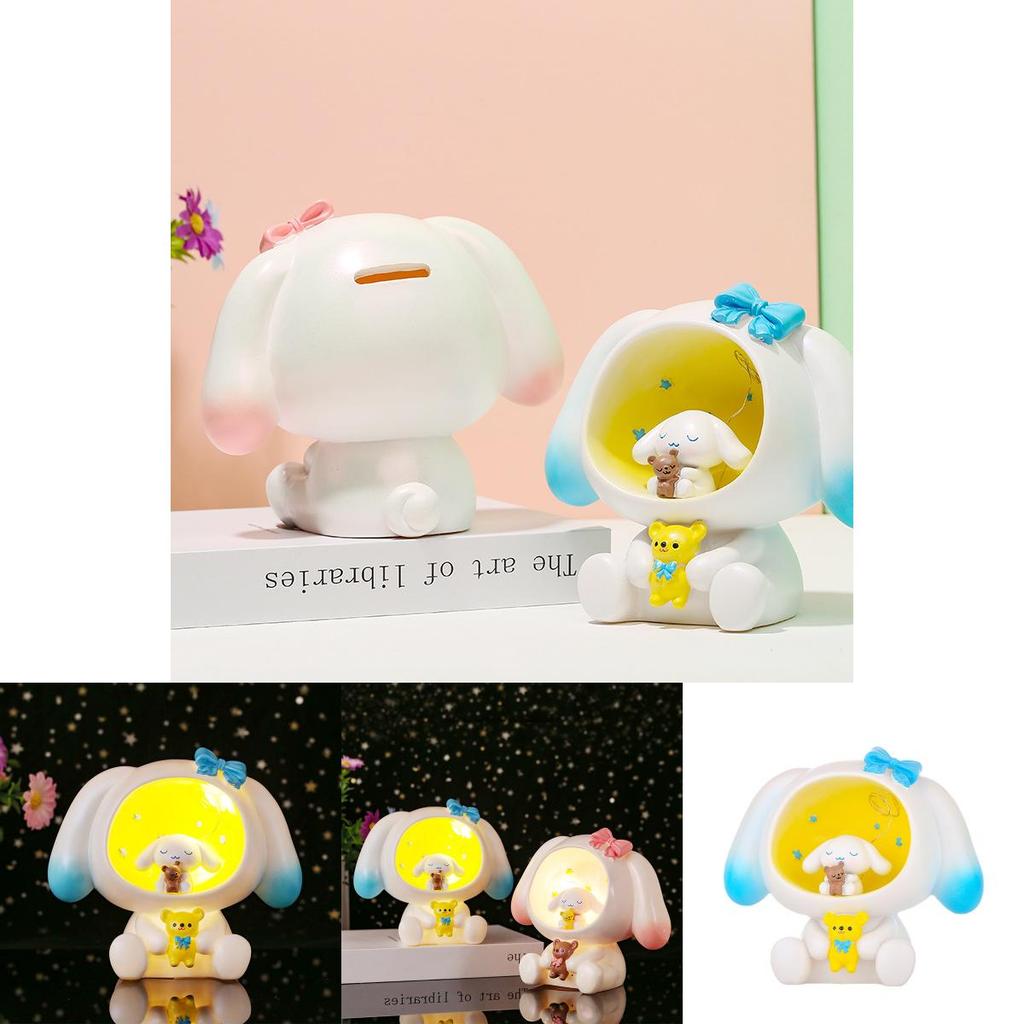 Creative Bunny Coin Bank Star Light Children's Bedroom Desk Night Light Student Birthday Gift