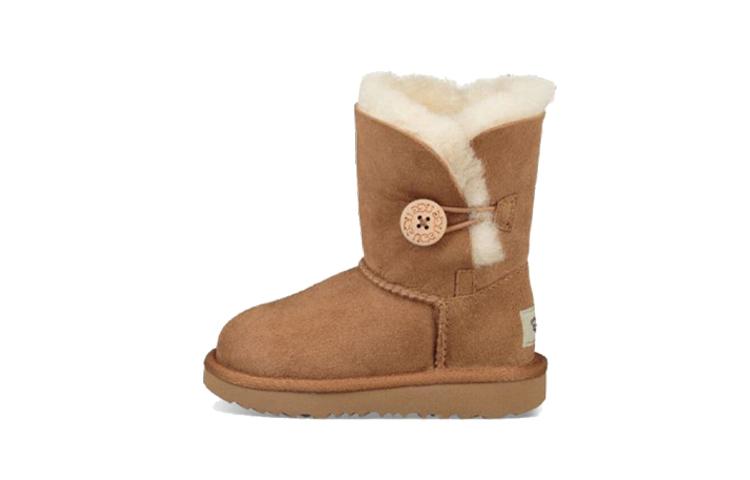 UGG Bailey Button II Slip Resistant Cushioning Abrasion Resistant Thermal Snow Boots Chestnut Brown Kids 1017400T-CHE 25