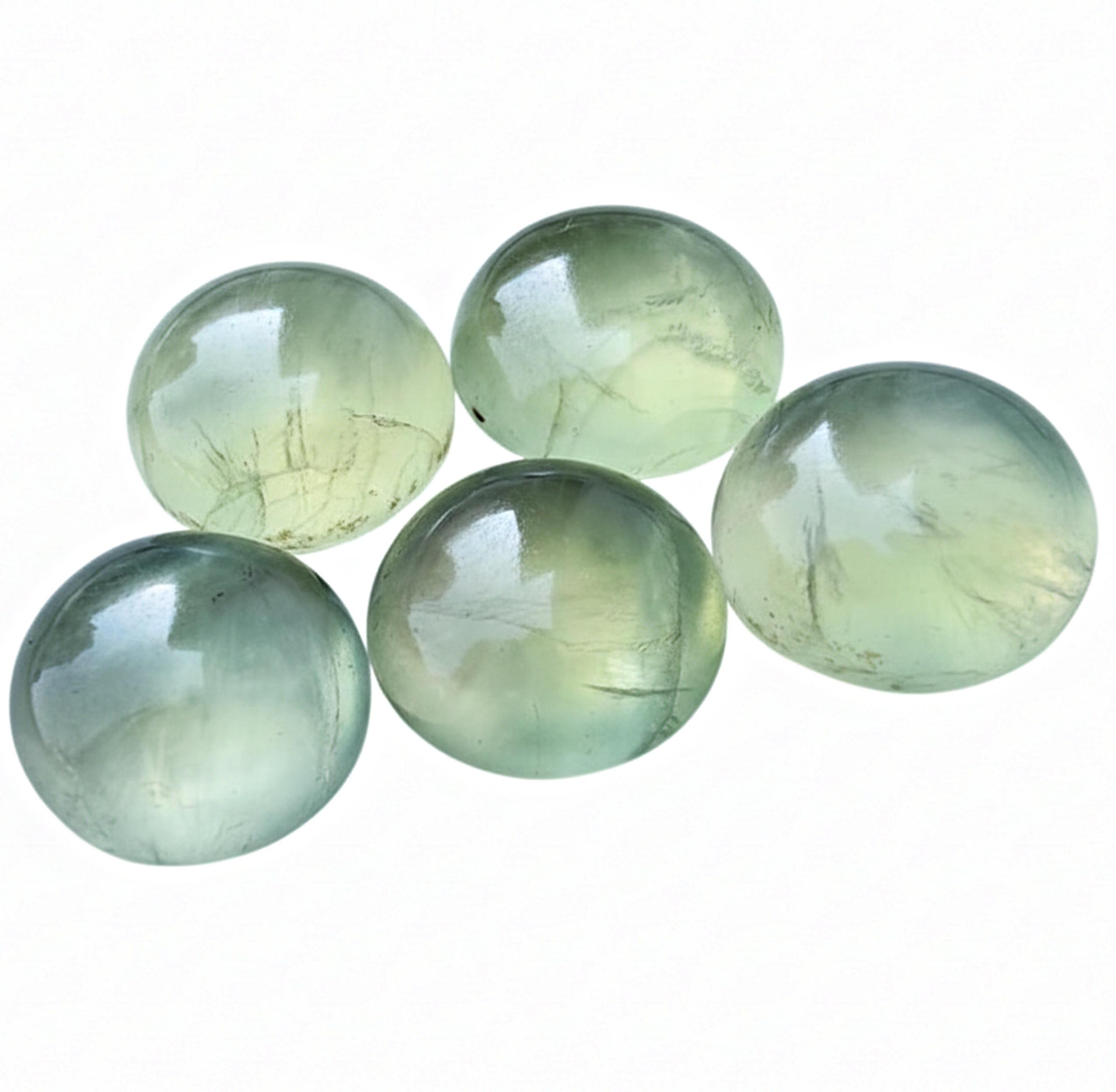 

Пренит Драгоценный камень: Натуральные зеленые круглые кабошоны с плоской задней стороной, все размеры 5mm зелёный