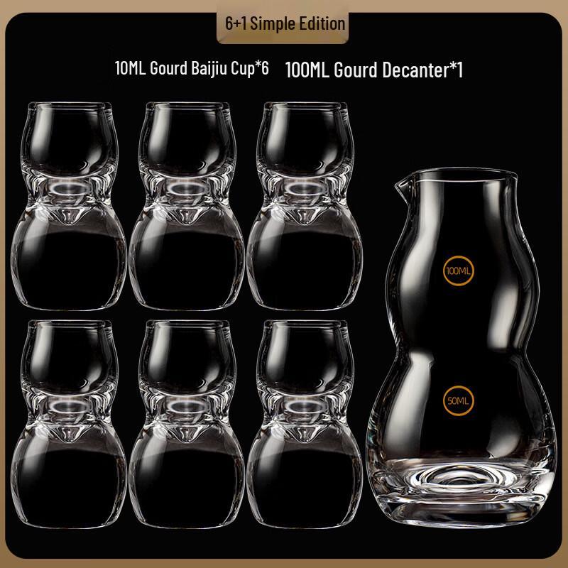 

Gourd-Shaped Glass Baijiu Set