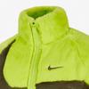 Nike Sportswear Swoosh Logo Faux Fur Mink Velvet Regular Fit Jacket Men Outerwear Green DH6685-322