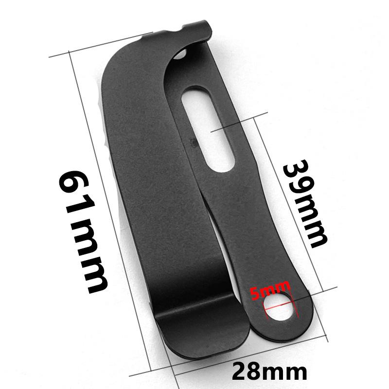 1 stk Rustfritt stål KYDEX IWB HOLSTER KLIPS K Slire Midjeklips Tilbehør Knivslire Ryggklips KYDEX Bærebeltklips