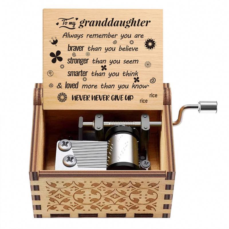 

Classical Wooden Hand-Crank Music Box Ornament - Ideal for Christmas and Mother s Day Gifts