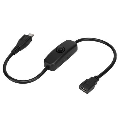 Cavo di prolunga Micro USB Femmina a Maschio con interruttore a pulsante 501 per Raspberry Pi