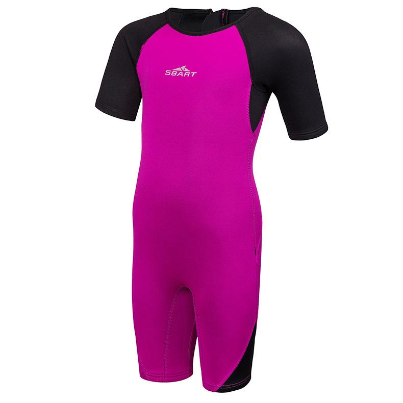 Kids' Sun Protection Long Sleeve One-Piece Swimsuit for Girls & Boys - Quick-Drying Diving Suit