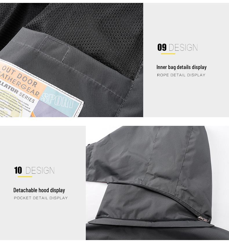 Breathable Windproof Single-Layer Outdoor Hiking Jacket for Men and Women - Spring & Autumn Wear-Resistant Design