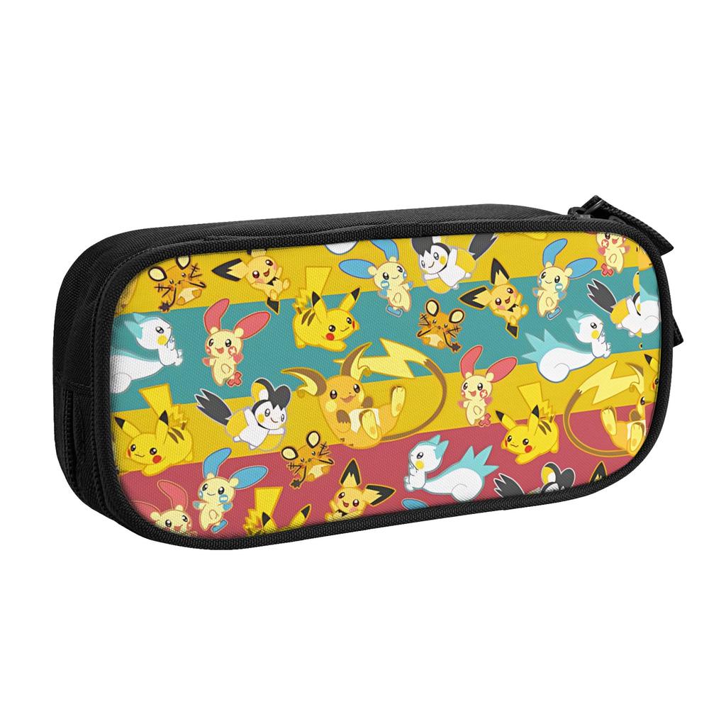Custom Pokemon Theme Large Capacity Bags for Child Mew School Pencil Bag for Boys Gilrs Kids