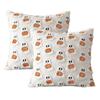 2Pcs Halloween Decoration Throw Pillow Cover Pumpkin Ghost Quilting Plush Autumn Thanksgiving Harvest Home Living Room Decor