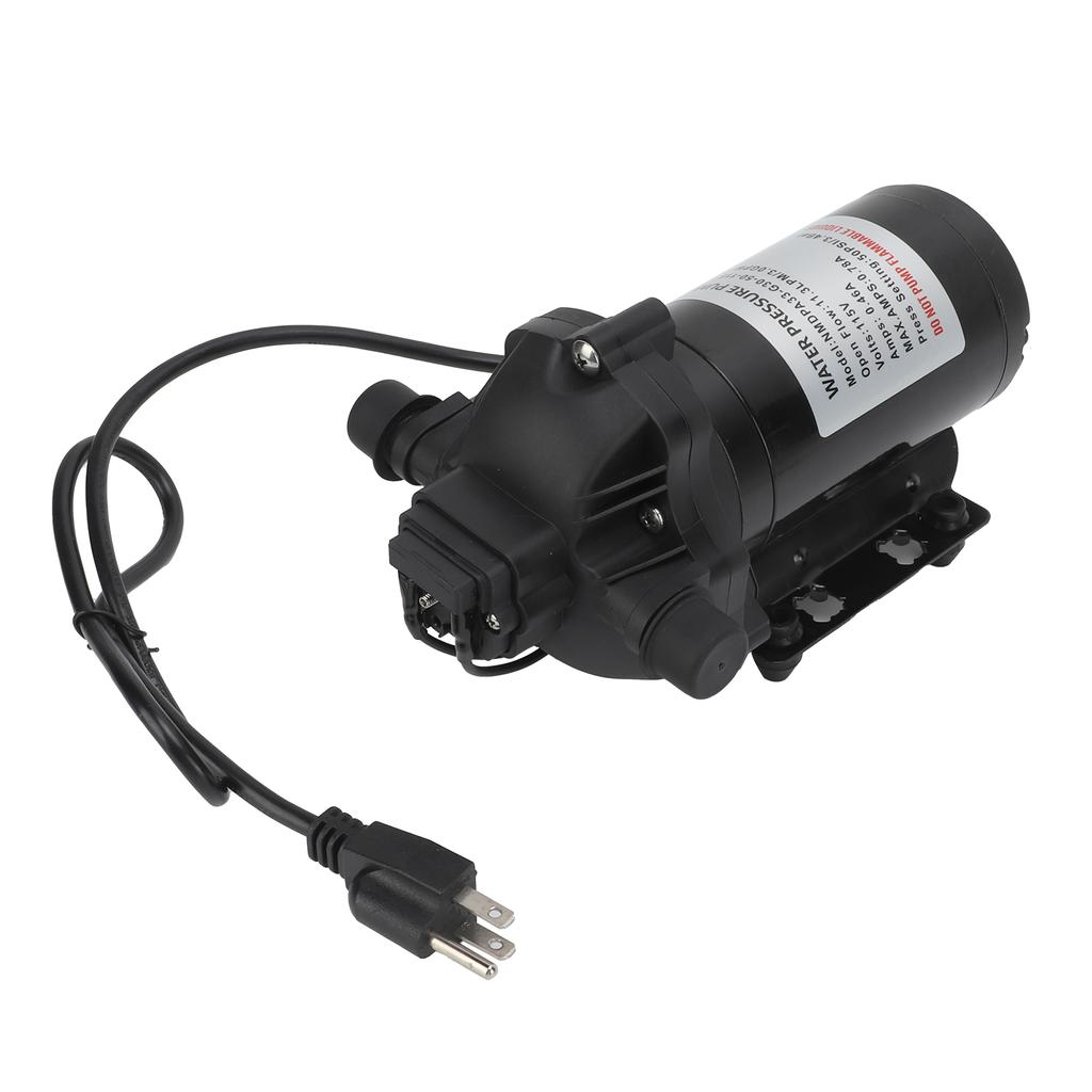 Industrial Water Pressure Pump 115V Water Diaphragm Self Priming Pump US Plug for RV Yacht