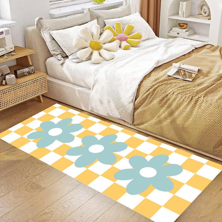 Nordic Fluffy Soft Bedroom Carpet Kids Room Bedside Rug Non-Slip Floor Mat Living Room Decoration Long Area Rug