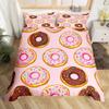 Donuts Bedding Duvet Cover Chocolate Doughnut Bedding Set Black White Comforter Cover Microfiber Whimsical Dessert Quilt Cover