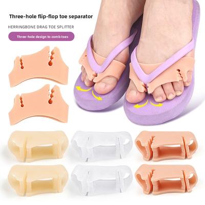 Three-hole Toe Splitter, Slippers, Sandals, Flip-flops, Foot Splitter, Thumb Valgus Overlapping Toes, Anti-wear Toe Splitter