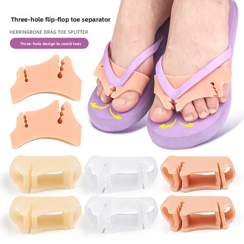 Three-hole Toe Splitter, Slippers, Sandals, Flip-flops, Foot Splitter, Thumb Valgus Overlapping Toes, Anti-wear Toe Splitter
