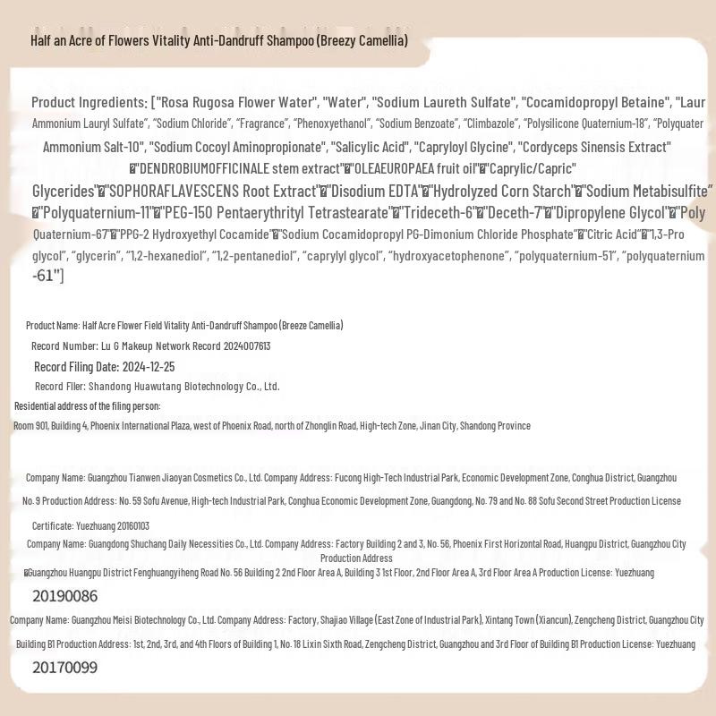 Banmian Huatian Oil Control & Volumizing Shampoo